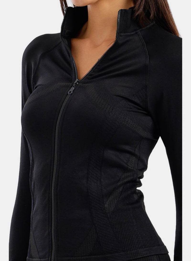 Carina Slim Fit Jacket with Thumbholes - Image 5