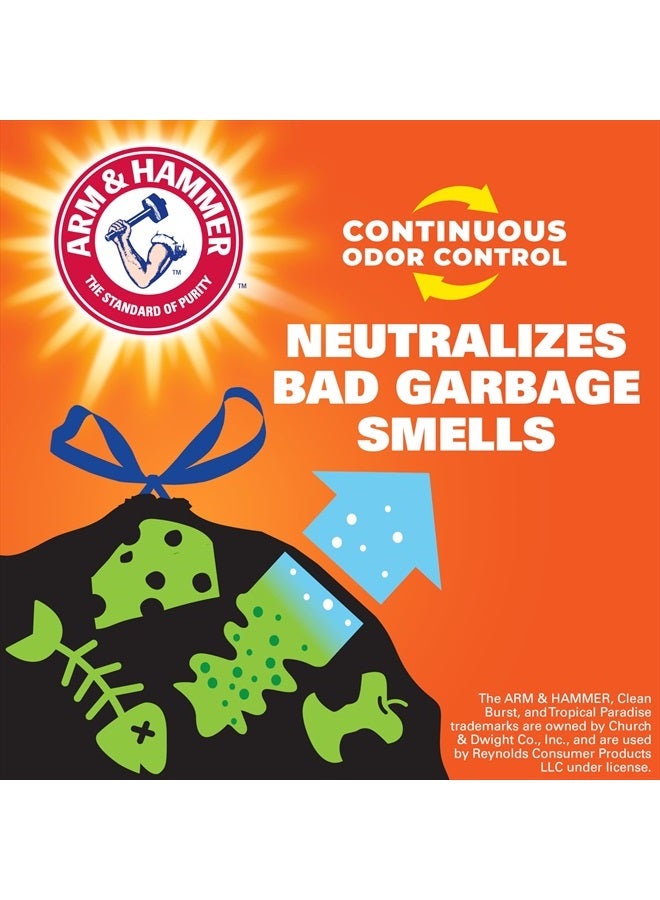 Hefty Ultra Strong Tall Kitchen Trash Bags, Blackout, Clean Burst, 13 Gallon, 110 Count - Image 4