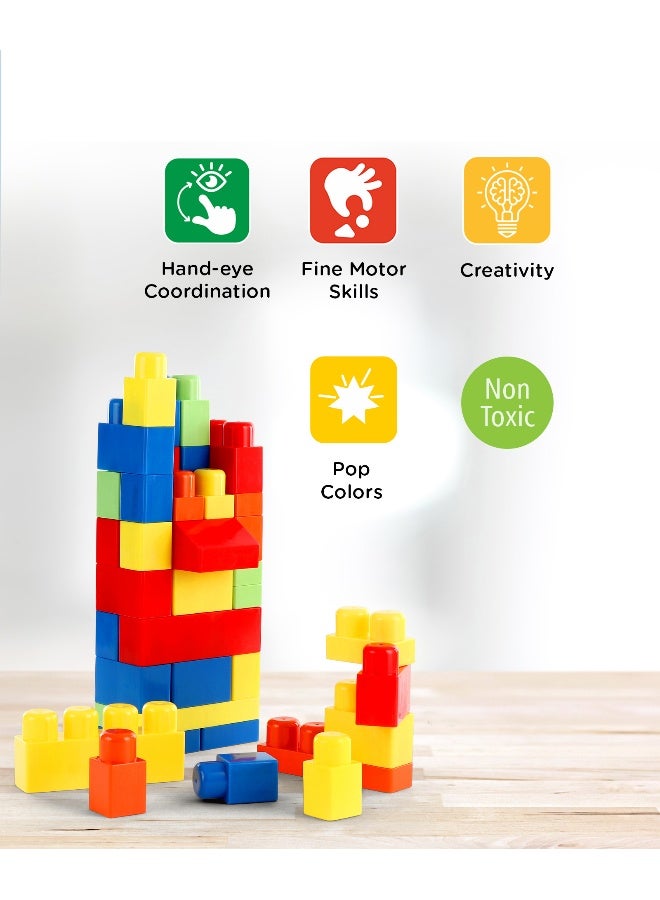 PlayNation Play Nation Jumbo Brix Stack & Fix Set Multicolour - 40 Pieces, 12M+, Enhances Problem Solving Skills, Screen Free Fun & Engagement, Lightweight, No Sharp Edges - Image 4