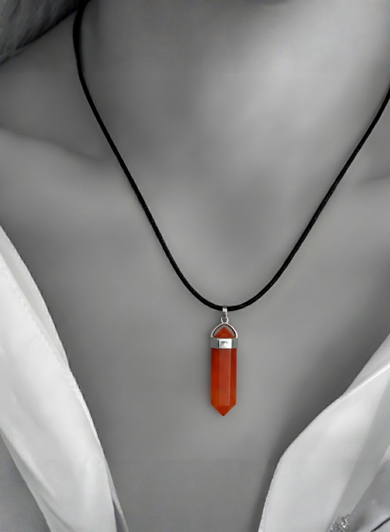 British Fossils Crystal Energy Carnelian Pendant - Image 3