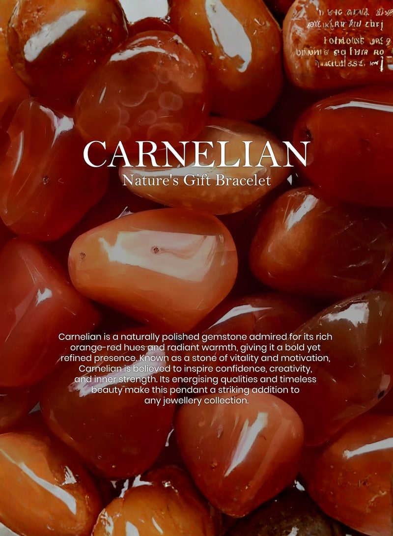 British Fossils Crystal Energy Carnelian Pendant - Image 2