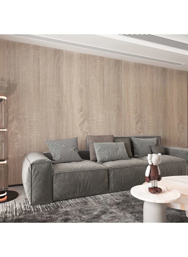 Boobest Light Brown Wood Wallpaper Peel and Stick Wood Grain Contact Paper Waterproof Removable Kitchen Cabinet Wallpaper 15.74"x 118" Wood Vinyl Wrap Cabinet Covers Oak Grey Wood Look Contact Paper - Image 5