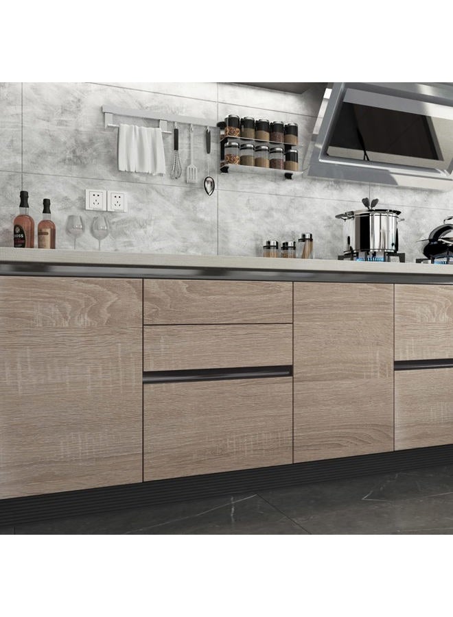 Boobest Light Brown Wood Wallpaper Peel and Stick Wood Grain Contact Paper Waterproof Removable Kitchen Cabinet Wallpaper 15.74"x 118" Wood Vinyl Wrap Cabinet Covers Oak Grey Wood Look Contact Paper - Image 2