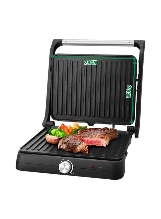 JAMAKY JMK-2028 Electric Grill with Italian Technology 2000W Non-Stick Surface, Ideal for Quick Cleaning - Black - Image 1