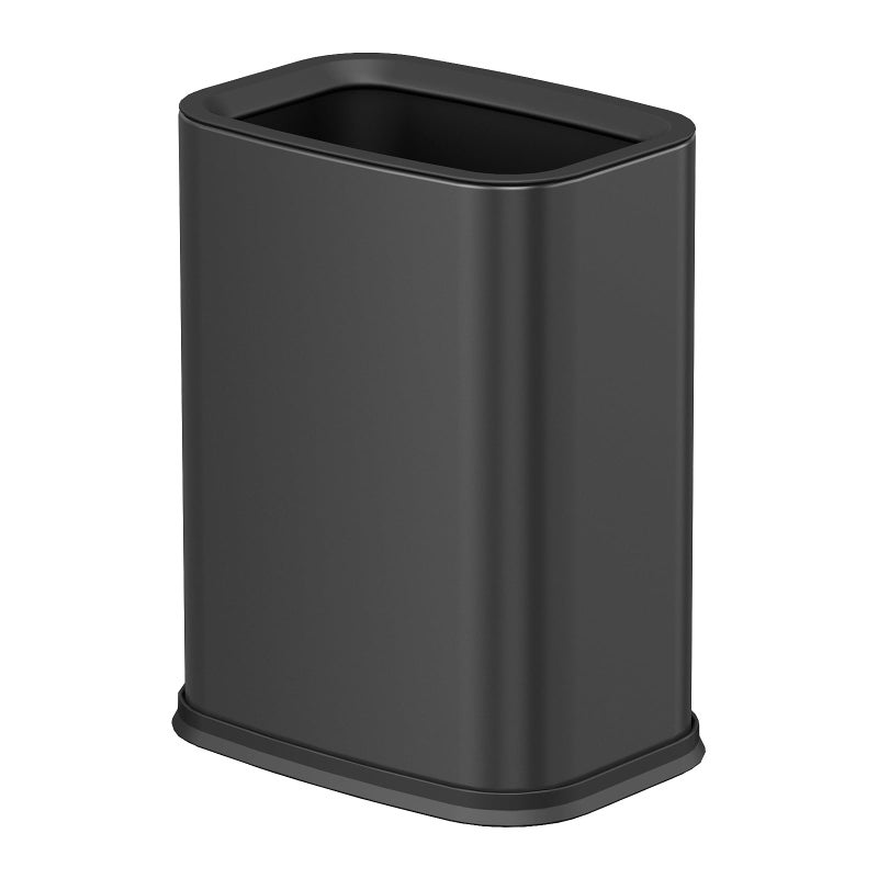 KHMMGK 2.6 Gal Black Bathroom Trash Can,Metal Waste Baskets with Removable Inner Bucket,Small Office Garbage Can - Image 1