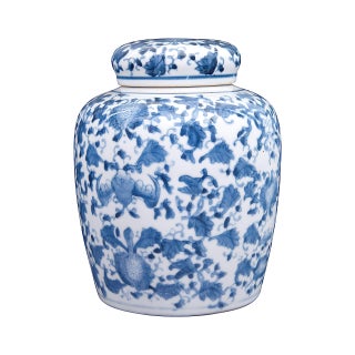 Decorative Blue and White Ceramic Ginger Jar with Lid - pzsku/Z9FDDFD014F088E1DCCF7Z/45/1749492644/5630bff4-de20-426d-bcfb-6f0046654bfe