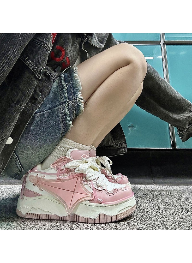 KUYING - New Thick Sole Elevated Board Shoes - Image 1