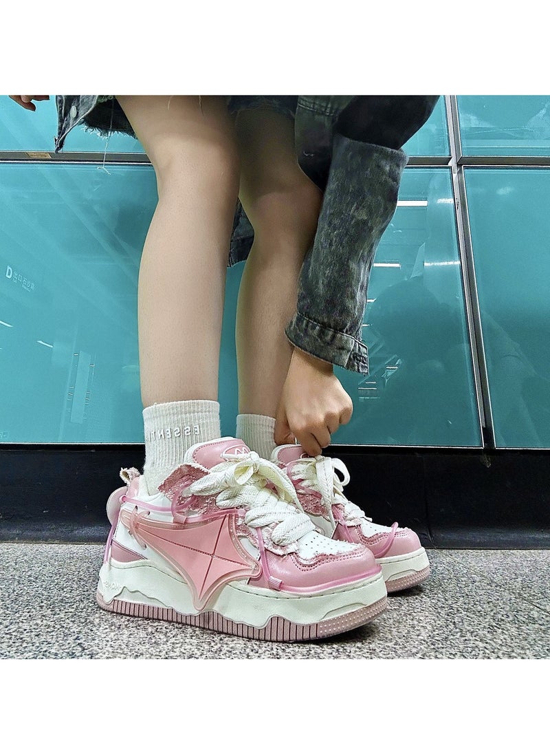 KUYING - New Thick Sole Elevated Board Shoes - Image 1