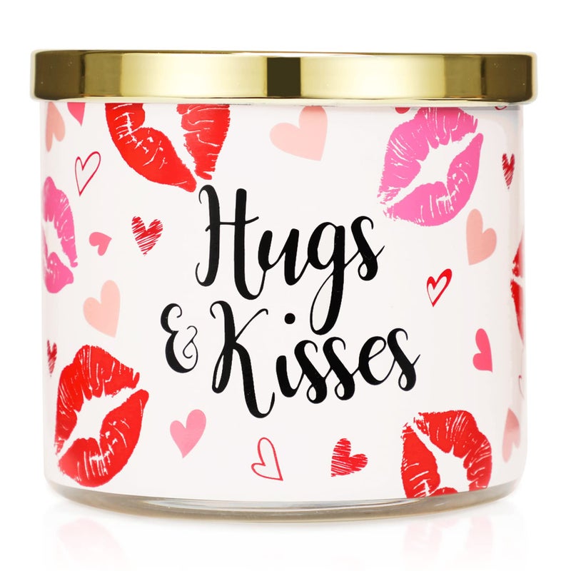 KORMMCO Valentine’s Day Candle, Rose Scented Candle, Large 3 Wicks, 14 oz - Image 1