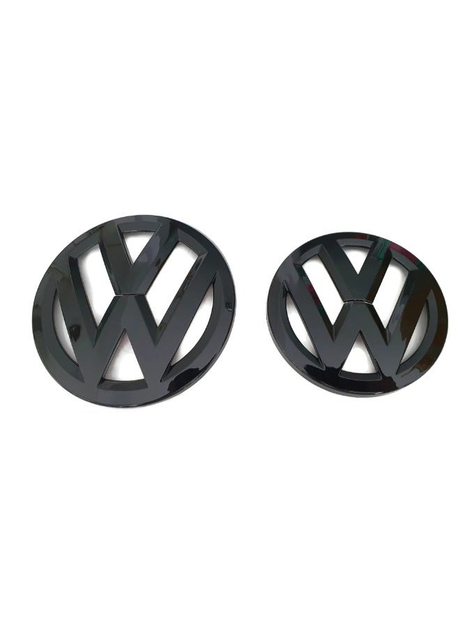 Generic VW Golf Gloss Black Front and Rear Badge Cover - MK7  - Image 1