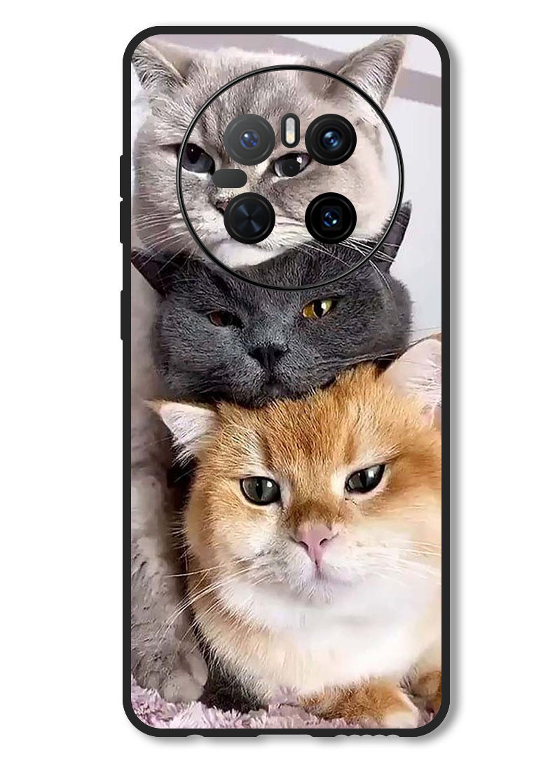 Theodor Case Compatible with Huawei Mate 70 Protection Shockproof Bumper Cover Cats - Image 1