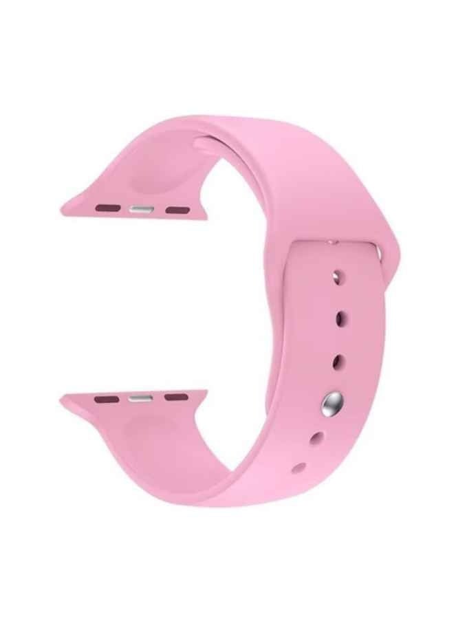 Silicone Strap for Apple Watch 38-40-41mm - Pink - Water Resistant - Image 3