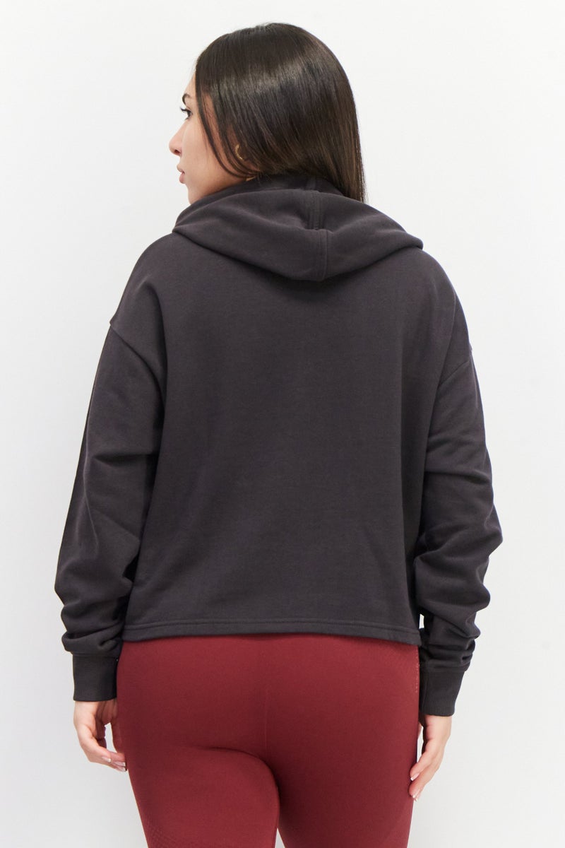 PUMA Women Sportswear Fit Brand Logo Training Hoody, Black - Image 3