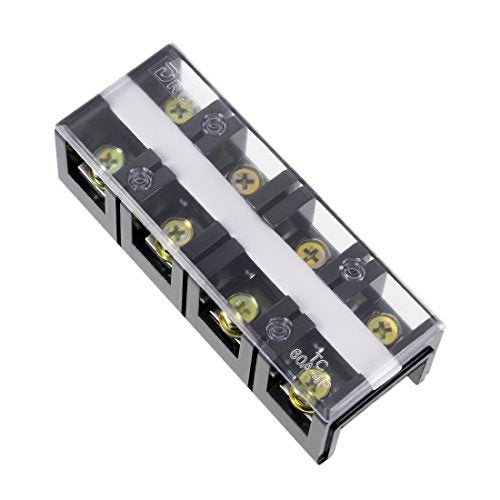 uxcell uxcell Dual Rows 4 Positions 600V 60A Wire Barrier Block Terminal Strip  - Image 2
