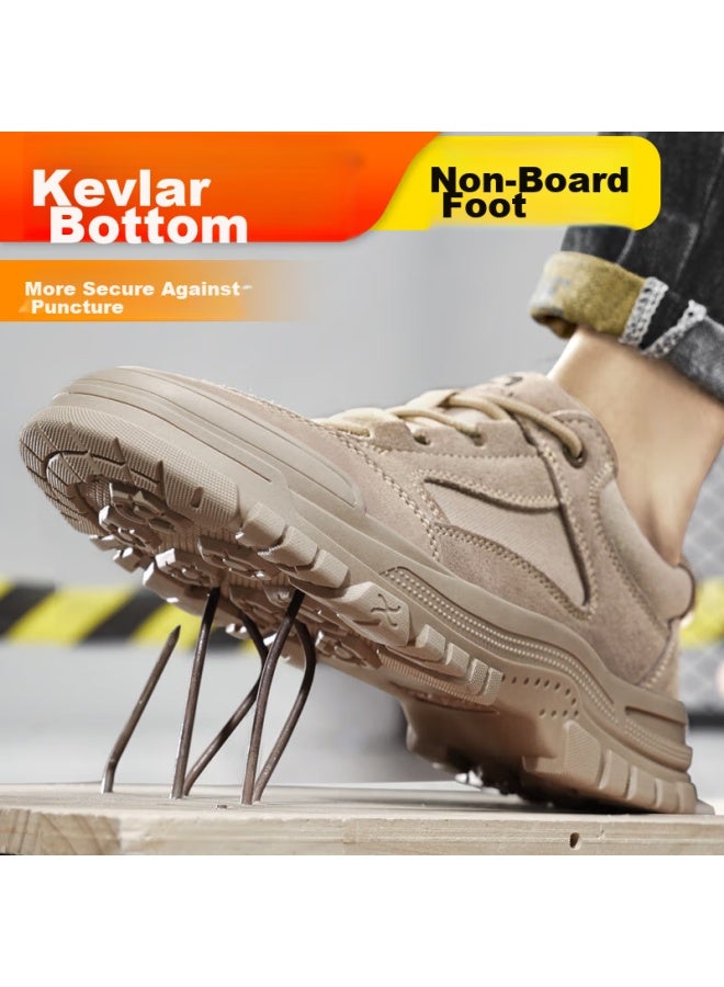 GUYISA أحذية أمان للرجال، كعب فولاذي صيفي، مضادة للسحق، مضادة للثقب، قابلة للتنفس، خفيفة الوزن، أحذية أمان لمواقع البناء 3115Lbn 40 - Image 5