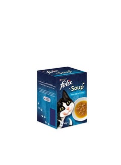 Nestle nestle purina felix soup cat wet food fish selection 48g pack of 6 pack of 6 