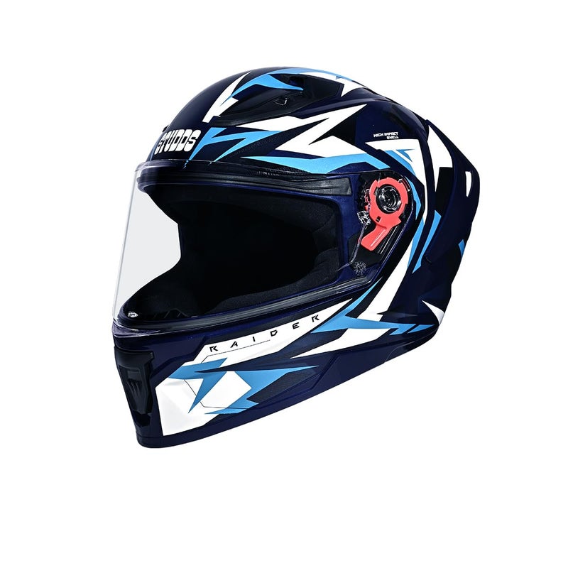 STUDDS Raider Skulpt ISI Certified Full Face Helmet for Men and Women with Spoilor and Clear Visor - Image 3