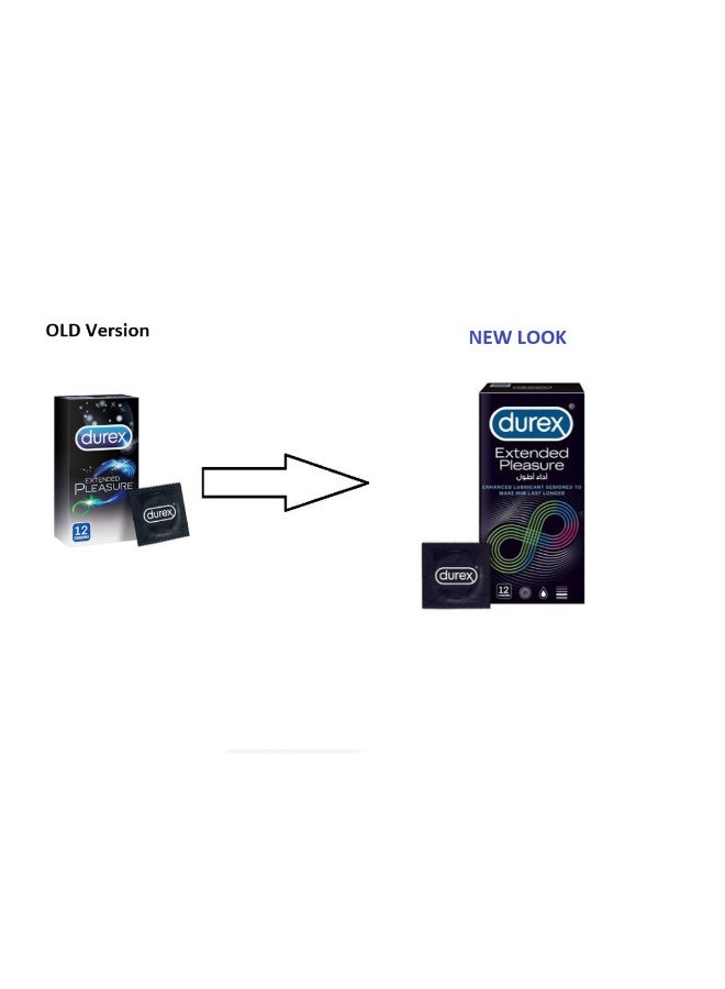 Durex Pack of 12, Extended Pleasure Condoms - Image 1