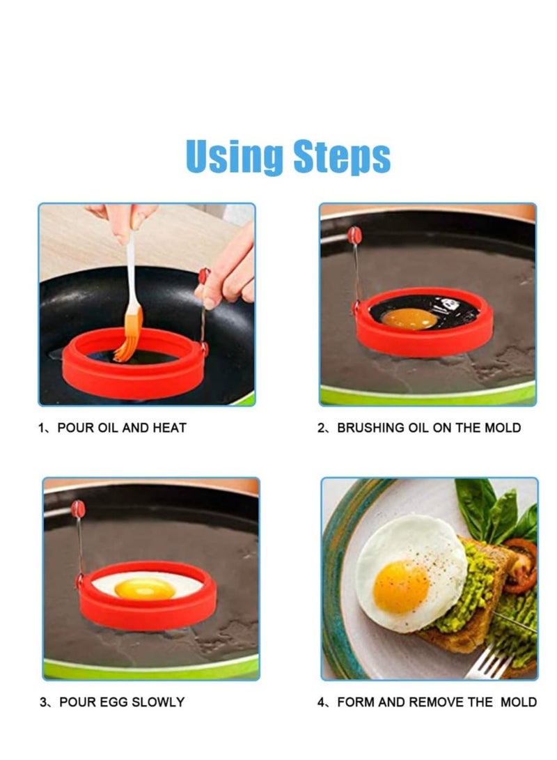 Silicone Egg Ring Nonstick set  - Image 2