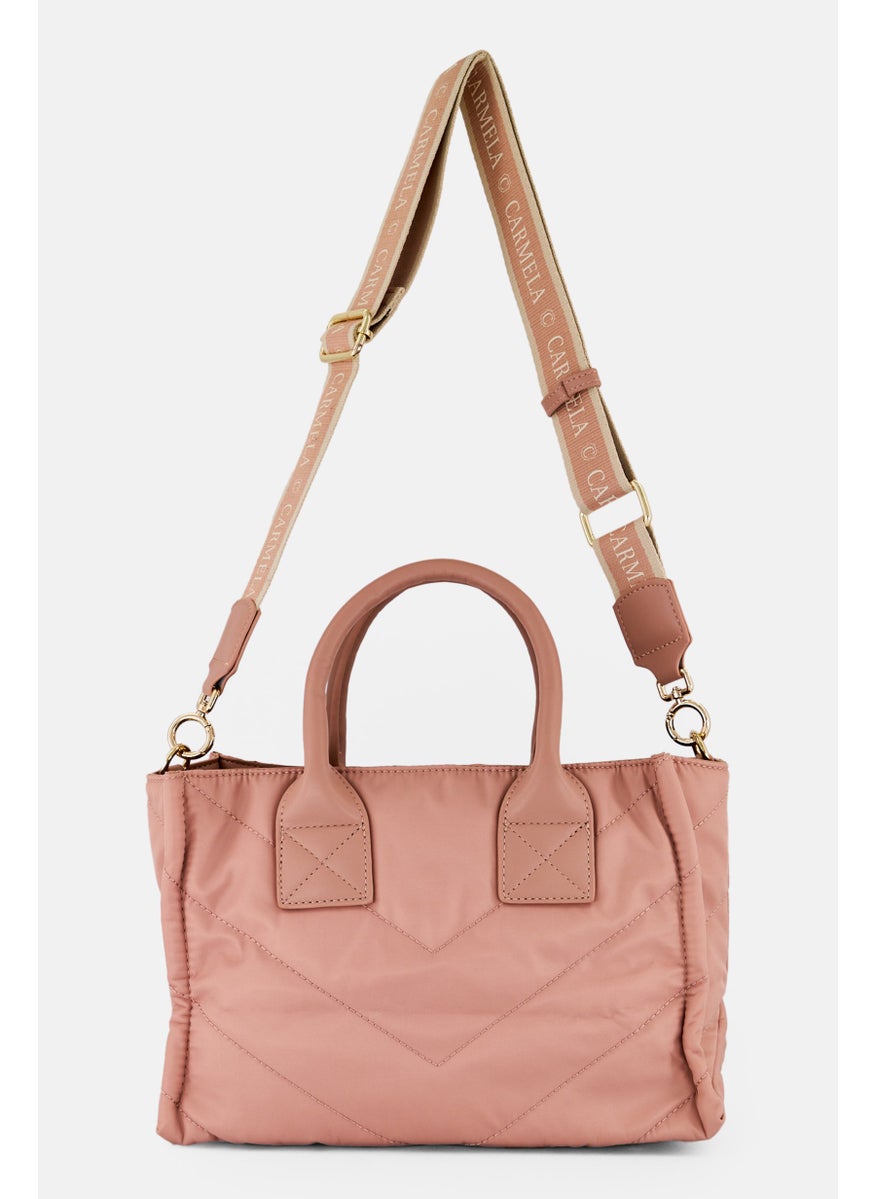 Carmela Women Brand Logo Handbag, Peach  - Image 3