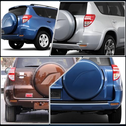 GEEGEETOP Red Lens LED Rear Reflector Bumper Turn Signal Brake Lamp Fog Light Assembly Compatible With Toyota RAV4 2006-2012/Scion xD 2008-2014 (SMOKED) - Image 3