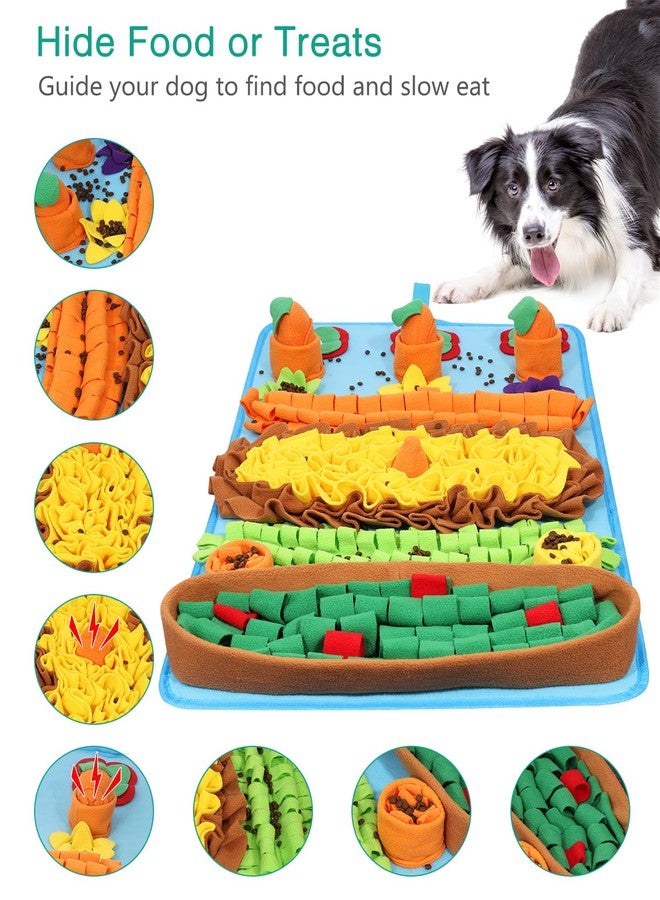أوريا سجادة أوريا للشم للكلاب، مقاس 32 × 20 بوصة، سجادة ألغاز للتغذية البطيئة مع 4 جزرات تصدر صوتاً، لعبة تفاعلية لإطعام الحيوانات الأليفة لتحفيز العقل وتخفيف التوتر، مناسبة للكلاب والقطط والأرانب الصغيرة والمتوسطة والكبيرة. - Image 4