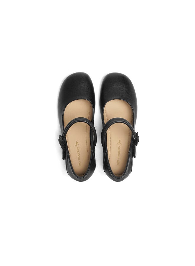 RED DRAGONFLY Red Dragonfly Low-heeled Single Shoes 2025 Spring Women's Shoes Mary Jane Chunky Heel Comfortable Women's Shoes Wjb158061 Black Size 36 - Image 2