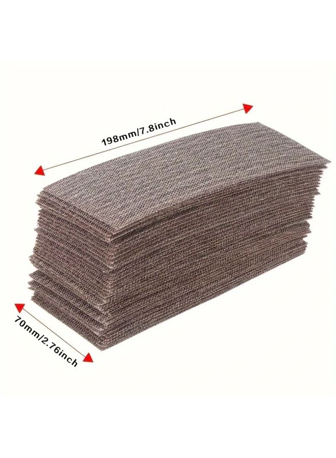 Value Pack 20pcs 70x198mm 180 Grits Rectangular Vacuum Sandpaper Sanding Discs - Image 2