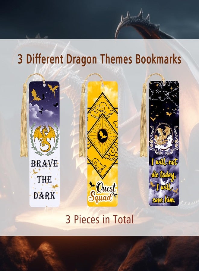 LParkin Onyx Storm Acrylic Bookmarks Dragon Merch for Men Women, Bookish Gifts for Book Lovers, Page Markers for Bookworms, Reading Tools and Stationery - Set of 3 - Image 4