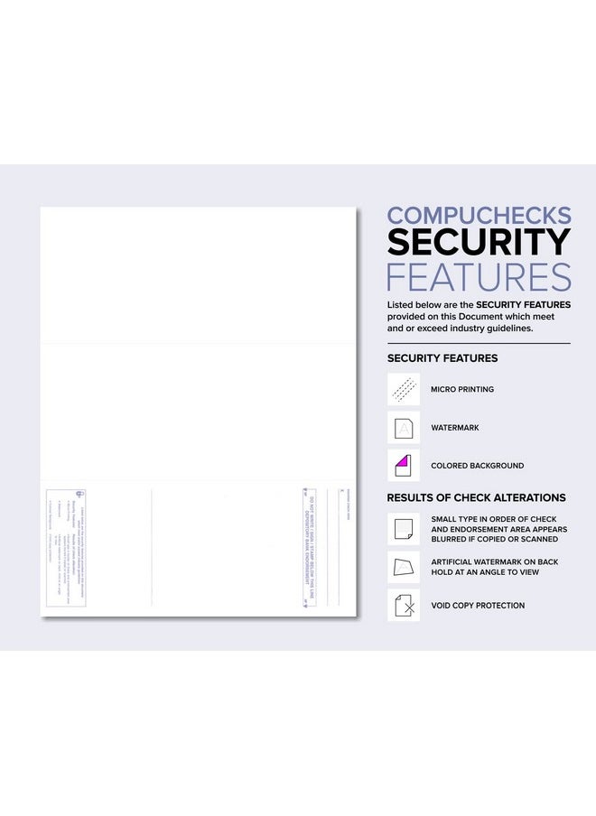 500 Blank Check Stock Computer Laser Checks Check On Bottom Blue Diamond