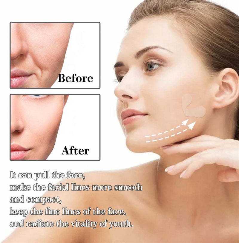 CANSENT ENTERPRISE 40 Patch V shaped Mask Invisible Tape Soft Elastic Face Adhesive Tape Lifting Firming Instant Wrinkle Stickers Elasticity Makeup Tape for Eyes Neck Transparent Instant Face Lift - Image 3