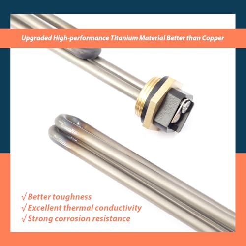 Lisnhlin Titanium HE 90240 Heating Element Replacement for EcoSmart ECO 18 27 36 9KW 240V Tankless Water Heater Element Parts Replaces He 80240 RC04709024S SGB-2903 HA-P004 HA-P005, 2PCS Screw-In - Image 4