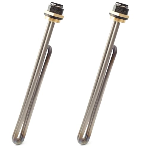 Lisnhlin Titanium HE 90240 Heating Element Replacement for EcoSmart ECO 18 27 36 9KW 240V Tankless Water Heater Element Parts Replaces He 80240 RC04709024S SGB-2903 HA-P004 HA-P005, 2PCS Screw-In - Image 1