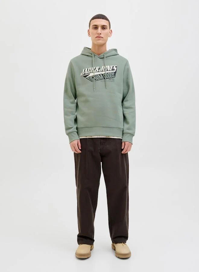JACK & JONES Jack And Jones JJELOGO Logo Graphic Hoodie