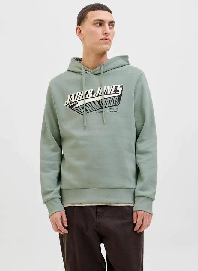 JACK & JONES Jack And Jones JJELOGO Logo Graphic Hoodie