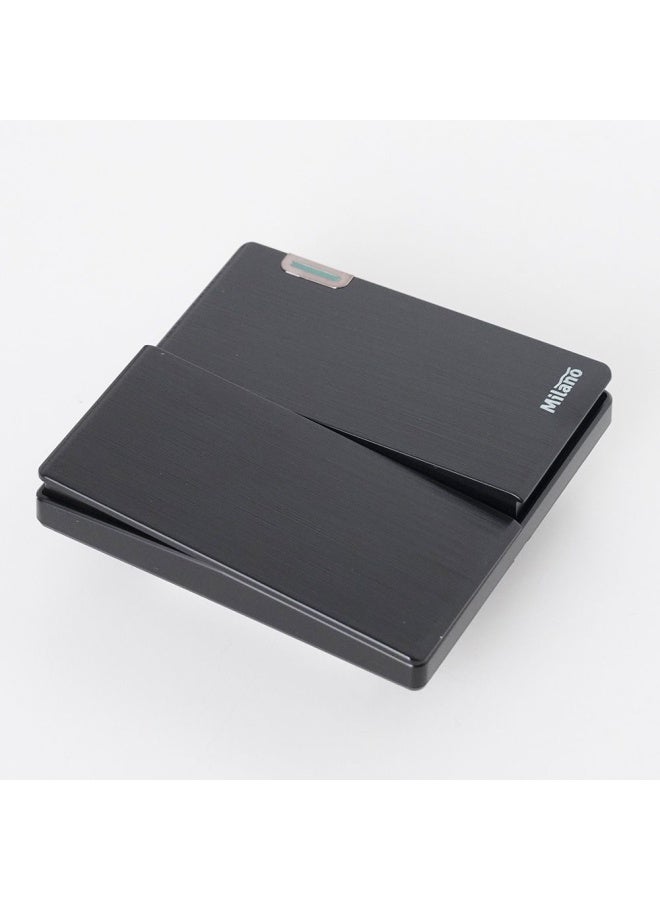 Milano 10A 2G 2W Switch Electrical Switches Sockets Outlets For Home Appliances Office Hotel Conventional Construction Project Aura Blk - Image 2