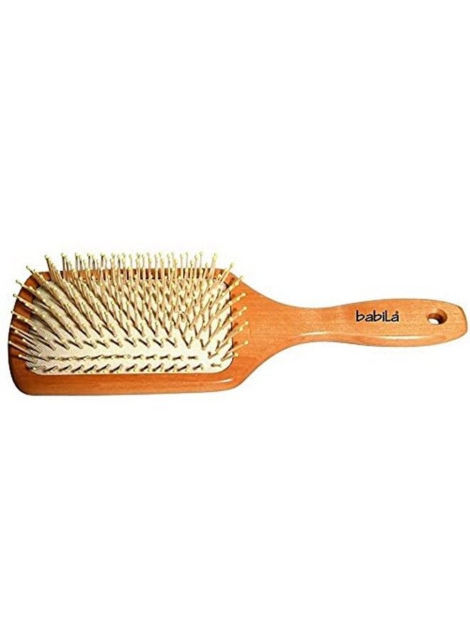 babiLa - Paddle Hair Brush (Wooden Finish)Hbv101 - Image 1