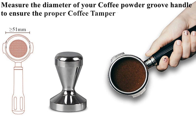 THW ® 550 جرام مكبس قهوة بارستا إسبريسو / مكبس حبوب القهوة - قاعدة 51 مم - Image 2