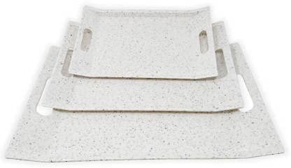 UPC PREMIUM HOUSEWARE U.P.C Serving Tray Set- Handcrafted & Hand-Painted for Kitchen/Table & Home Decor/Dinning/Gifts/Restaurants/Living Room/Coffee Table (Set of 3 Trays) (VIL051) - Image 4
