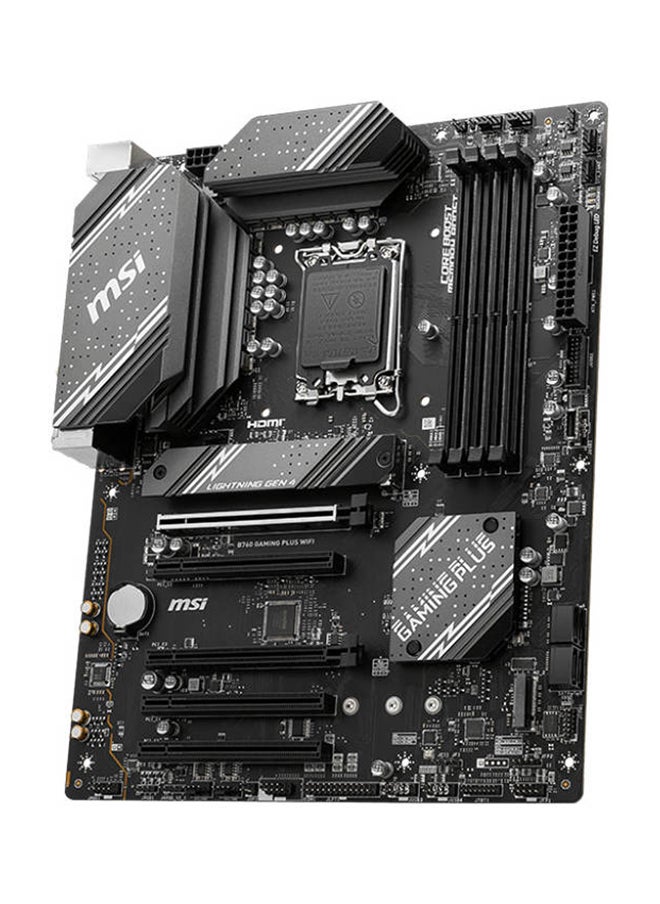 إم اس أي اللوحة الأم B760 Gaming Plus WIFI DDR5 ATX، مقبس LGA 1700، مجموعة شرائح Intel B760، وضع ثنائي القناة، Intel Wi-Fi 6E، فتحة PCI-E x16 5x، تخزين 2x M.2  - Image 3