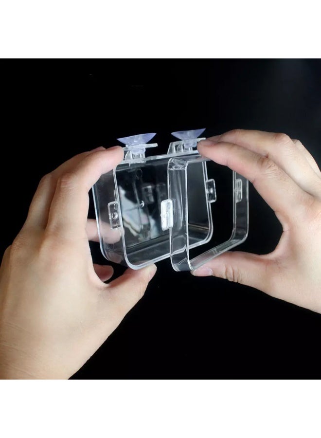 NomoyPet وعاء طعام وماء بلاستيكي شفاف من Nomoypet 2 في 1 للزواحف، وعاء تغذية مضاد للهروب من الديدان، للسلاحف، والوزغ، والثعابين، والحرباء - Image 5