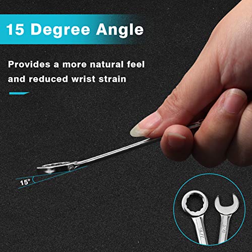 SPEEDWOX Small Wrench Set, 10 Pcs, 4-11mm Mini Combination Wrench Sets with Portable Storage Pouches and A Ring - Image 4