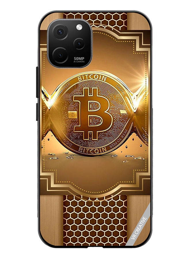 Protective Case Cover For Huawei Nova Y61 Royal Bitcoin Design Multicolour