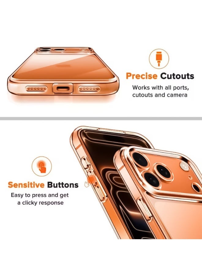 جراب iPhone 17 Pro شفاف تماماً، مقاوم للاصفرار بمقدار 3 أضعاف ومصنوع من مادة TPU عالية الجودة، حماية من السقوط بمعايير عسكرية (حتى 15 قدماً)، تصميم نحيف وشفاف مناسب للرجال والنساء، مقاس 6.3 بوصة. - Image 2