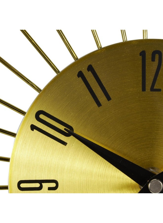 ديكو 79 ساعة حائط ديكورية معدنية بتصميم نجمة متلألئة من ديكو 79، ساعة حائط للمنزل مع لمسات من الكريستال، ساعة حائط للغرفة، 14 بوصة × 1 بوصة × 14 بوصة، لون ذهبي - Image 4