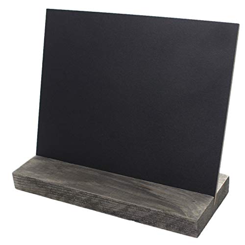 VERGOODR 5 X 6 Inch Mini Tabletop Chalkboard Signs with Rustic Style Wood Base Stands, Set of 4，Include 3 chalks - Image 4