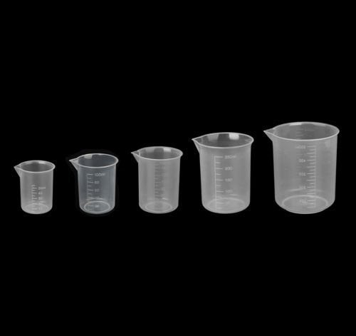 Truvic 50ml 100ml (250ml-2) 500ml Plastic Science Beaker Set Measuring Cup - 5pcs - Image 2