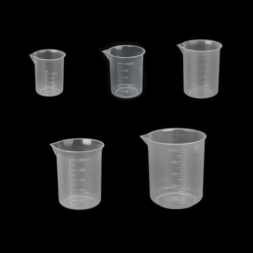 Truvic 50ml 100ml (250ml-2) 500ml Plastic Science Beaker Set Measuring Cup - 5pcs - Image 4