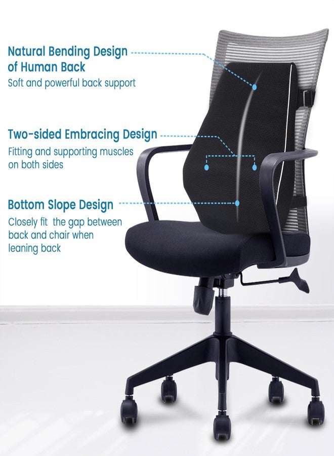 Keemall Lumbar Pillow Back Cushion Inflatable - Lumbar Support for Back Rest Office Chair Car Seat Travel and Home Ergonomic Design Lower Back Pain Relief (Black) - Image 3