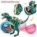 OCATO Easter Eggs Filled with Dinosaur Toys Jumbo Deformation Dinosaur Eggs Easters Egg Fillers Plastic Surprise Egg Easters Basket Stuffers Easter Party Favors for Kids Boys Girls Toddlers 6 Pack - Image 4